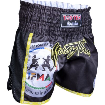 TOP TEN Muay-Thai-Shorts - Prachao IFMA - Schwarz TOP TEN Muay-Thai-Shorts - Prachao IFMA - Schwarz