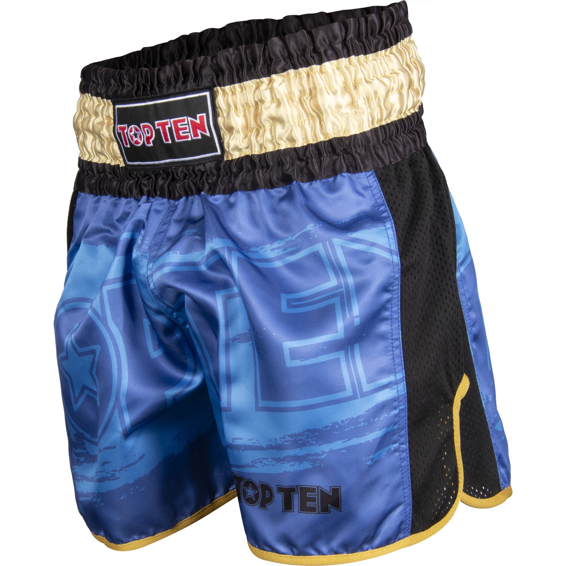 TOP TEN Kickbox-Shorts - Power Ink - Blau / Gold TOP TEN Kickbox-Shorts - Power Ink - Blau / Gold