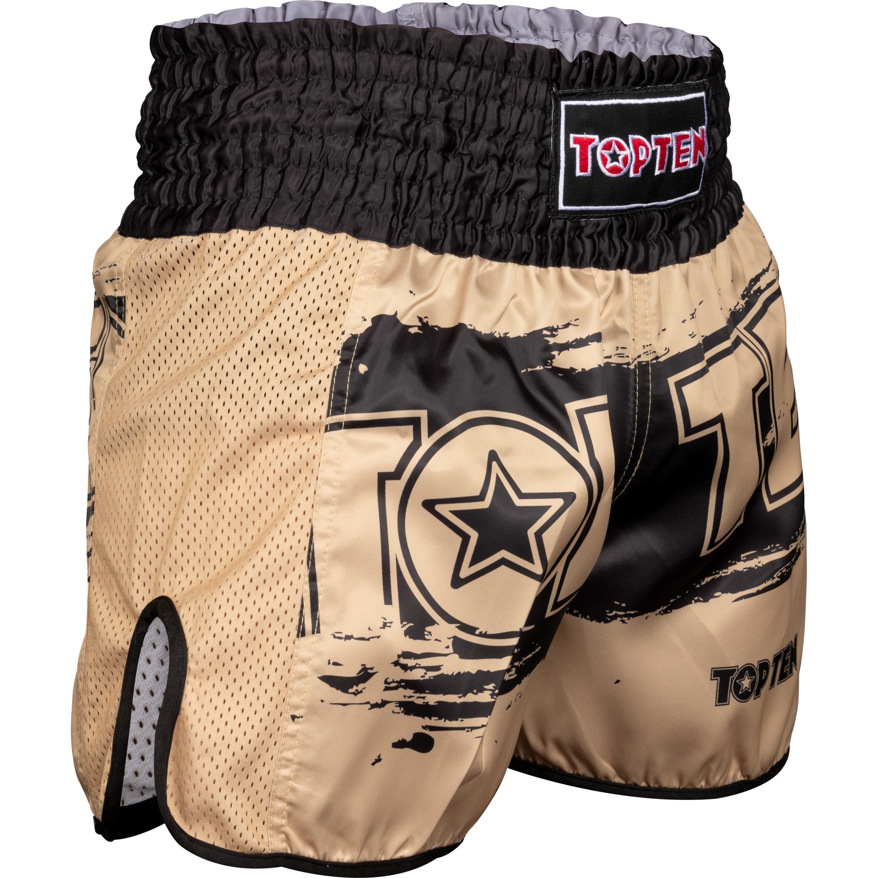 TOP TEN Kickbox-Shorts - Power Ink - Gold / Schwarz