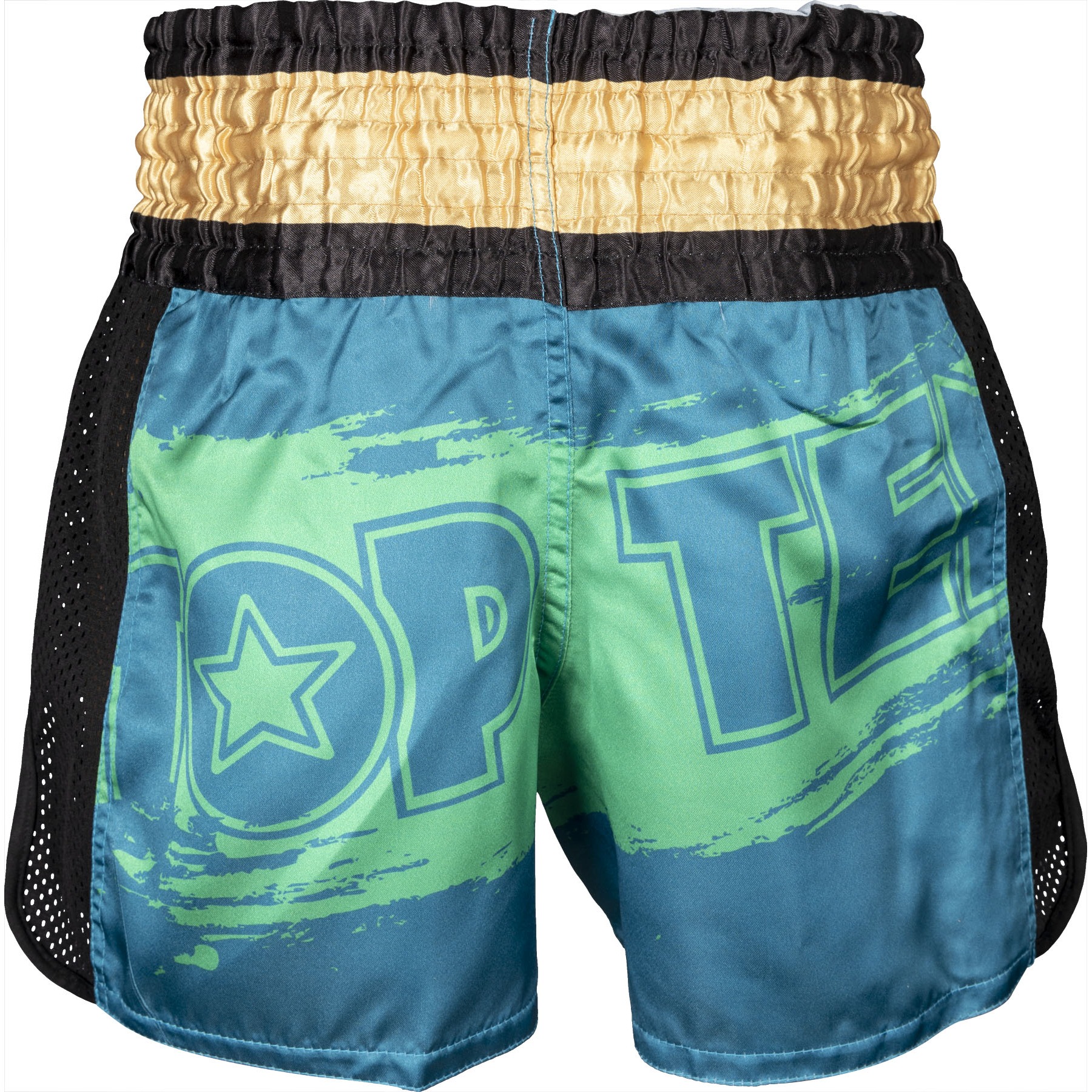 TOP TEN Kickbox-Shorts - Power Ink - Grün / Gold TOP TEN Kickbox-Shorts - Power Ink - Grün / Gold