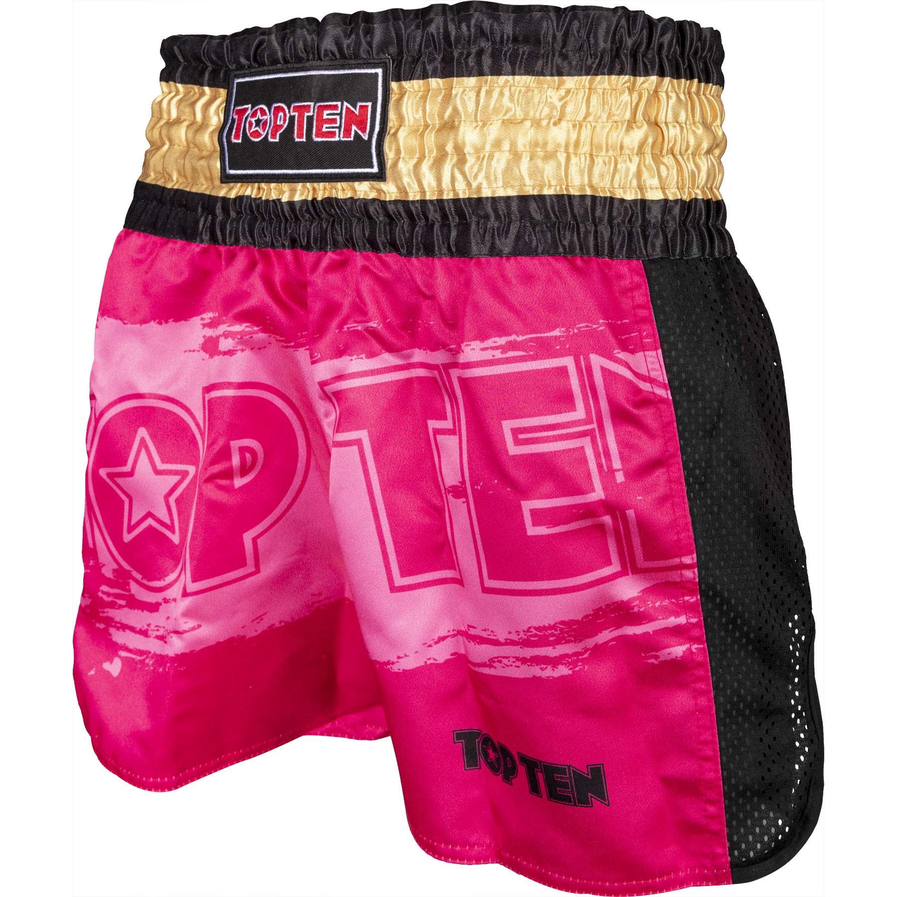 TOP TEN Kickbox-Shorts - Power Ink - Rosa / Gold TOP TEN Kickbox-Shorts - Power Ink - Rosa / Gold