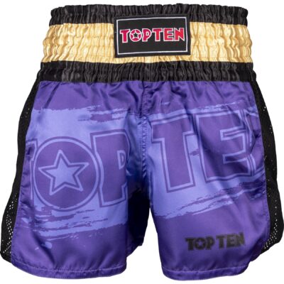 TOP TEN Kickbox-Shorts - Power Ink - Paars / Gold TOP TEN Kickbox-Shorts - Power Ink - Paars / Gold