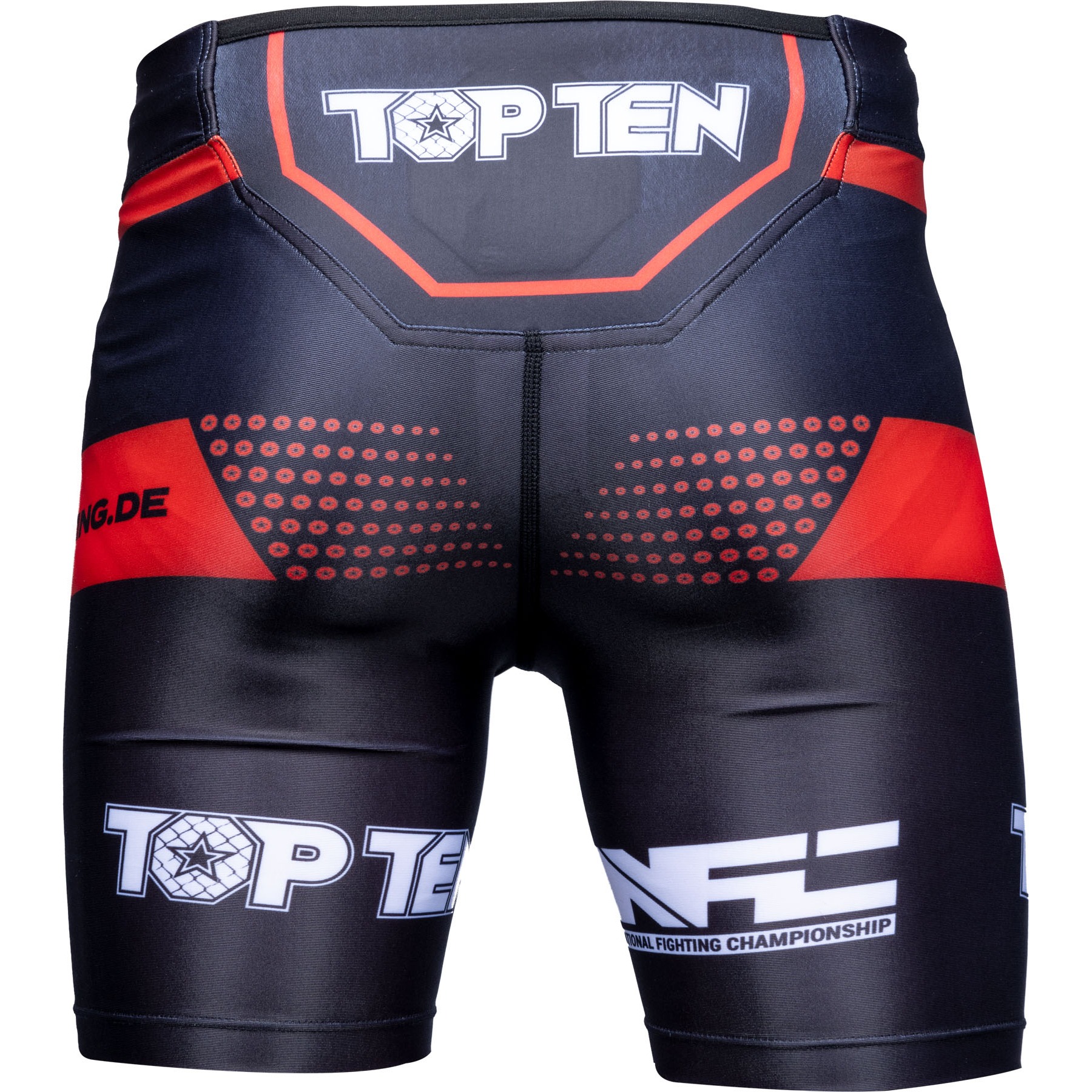TOP TEN MMA-Shorts - NFC - Schwarz / Rot TOP TEN MMA-Shorts - NFC - Schwarz / Rot