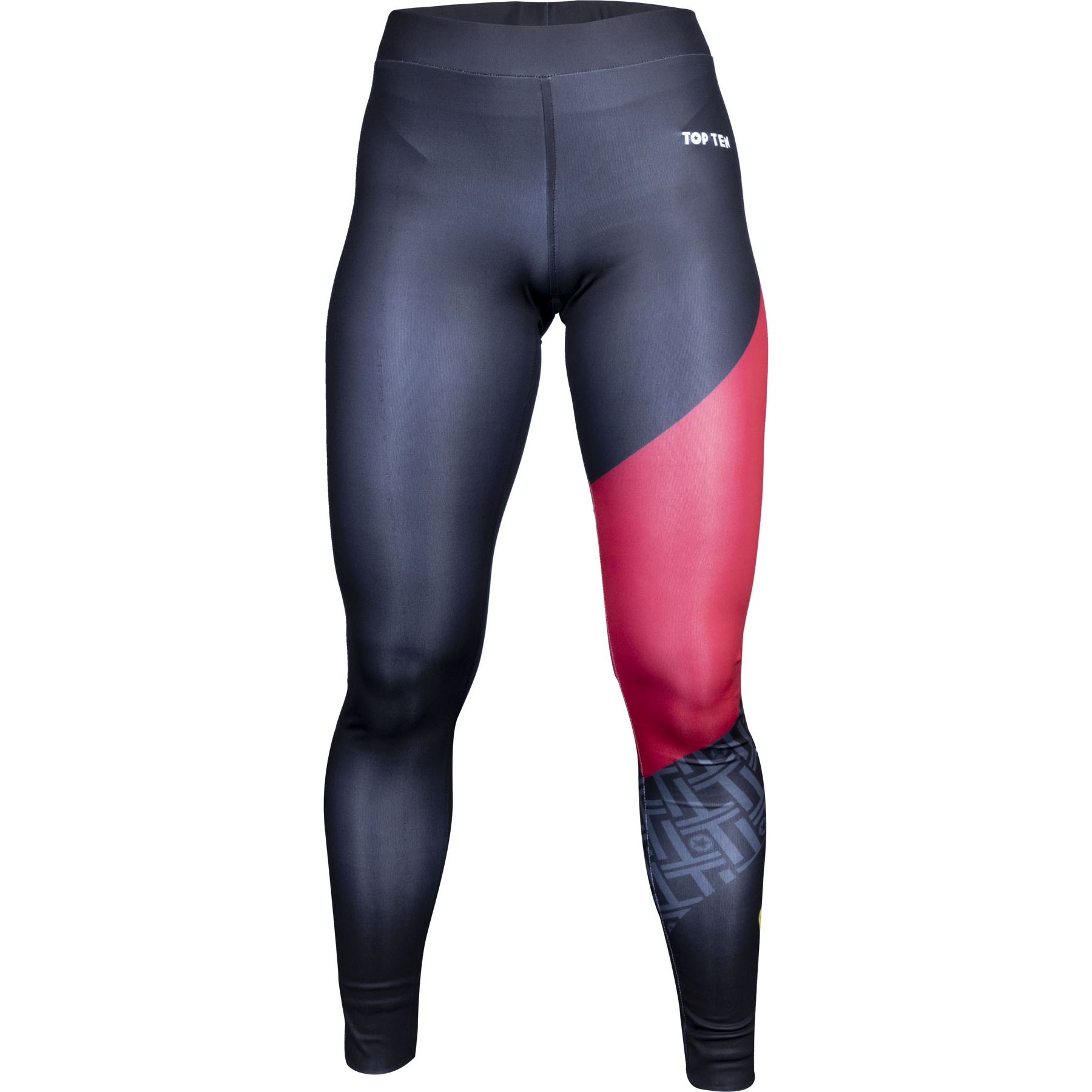 TOP TEN Sport-Leggings - ITF Color Ray - Schwarz / Rot TOP TEN Sport-Leggings - ITF Color Ray - Schwarz / Rot