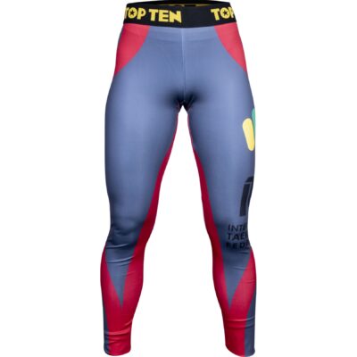 TOP TEN Sport-Leggings - ITF Color - Grau / Rot