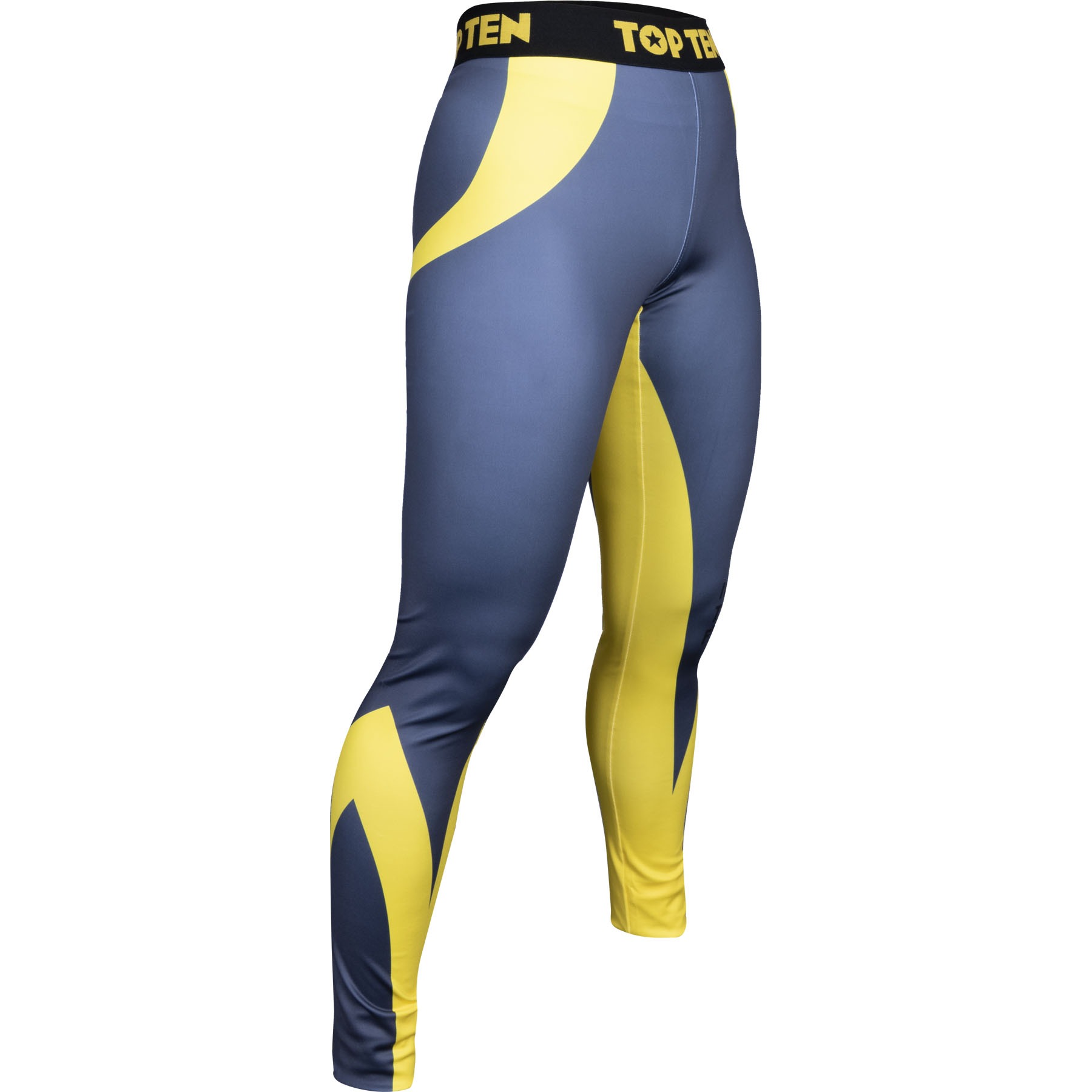 TOP TEN Sport-Leggings - ITF Color - Grau / Gelb