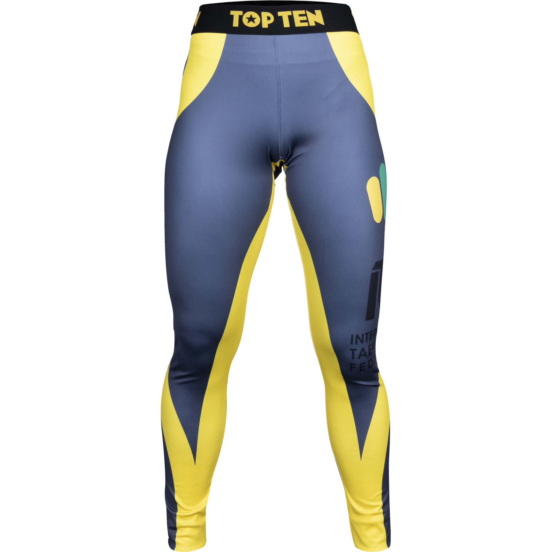 TOP TEN Sport-Leggings - ITF Color - Grau / Gelb TOP TEN Sport-Leggings - ITF Color - Grau / Gelb