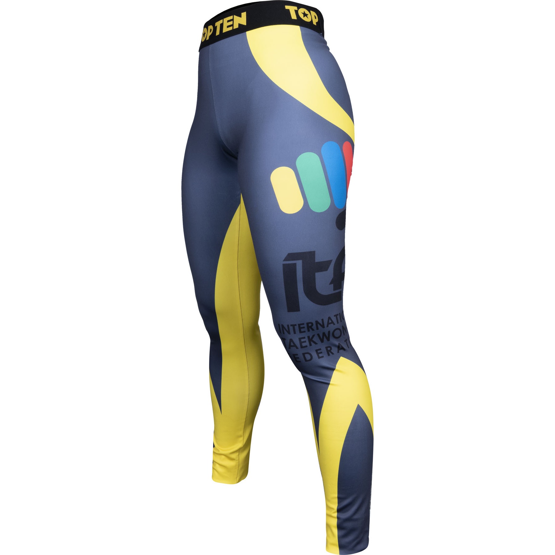 TOP TEN Sport-Leggings - ITF Color - Grau / Gelb TOP TEN Sport-Leggings - ITF Color - Grau / Gelb