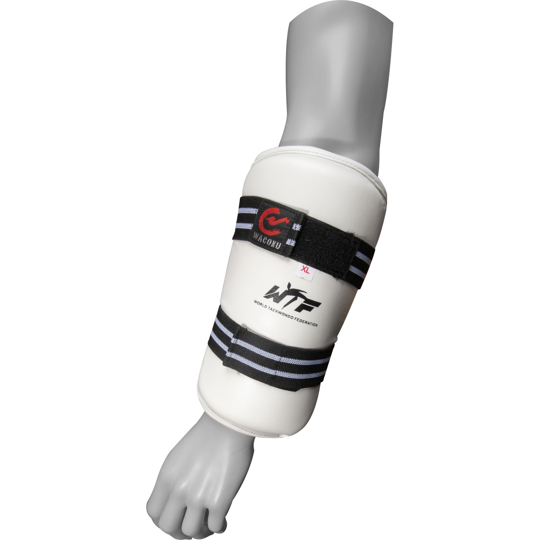 TOP TEN Taekwondo Unterarmschutz - WACOKU WTF Approved - Weiß / Schwarz TOP TEN Taekwondo Unterarmschutz - WACOKU WTF Approved - Weiß / Schwarz
